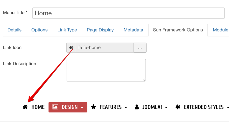 Main Menu Icons Settings